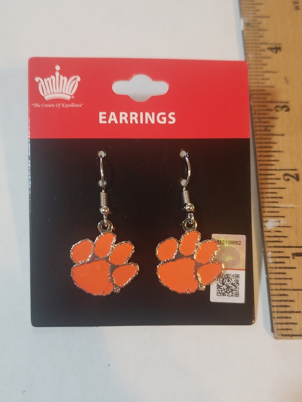 Aminco Clemson Tigers Dangle Earrings Officially Licensed